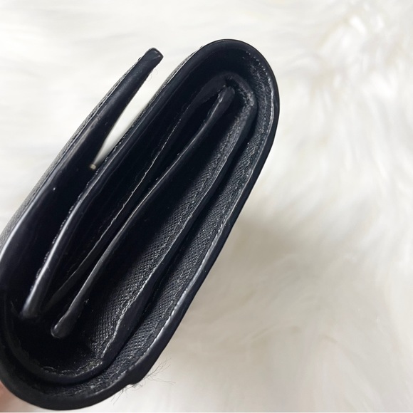 ❌ SOLD ❌ Michael Kors Jet Set Small Saffiano Leather Black Trifold Wallet - Picture 5 of 6